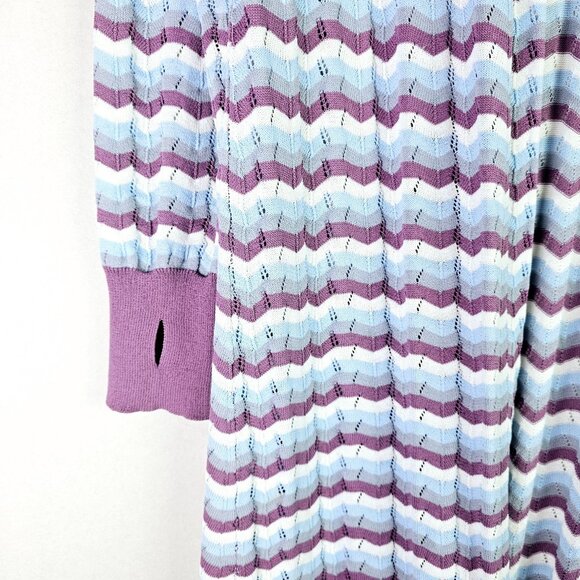 Intimately Free People Lounge Swift Open Cardigan Duster Chevron Print, Sz M - Picture 9 of 10